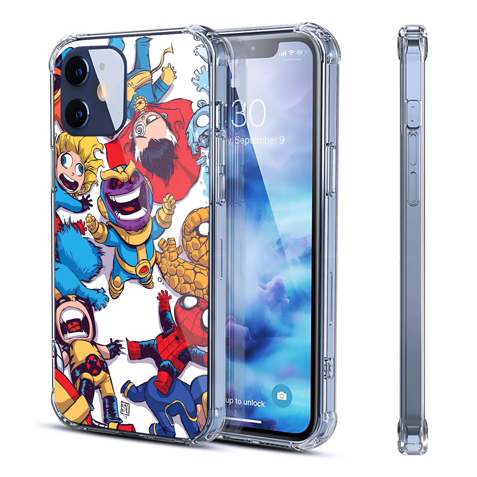（画像用） Spider Man スパイダーマン 【iPhone 12シリーズ対応】透明スマホケース（クリアソフトケース）